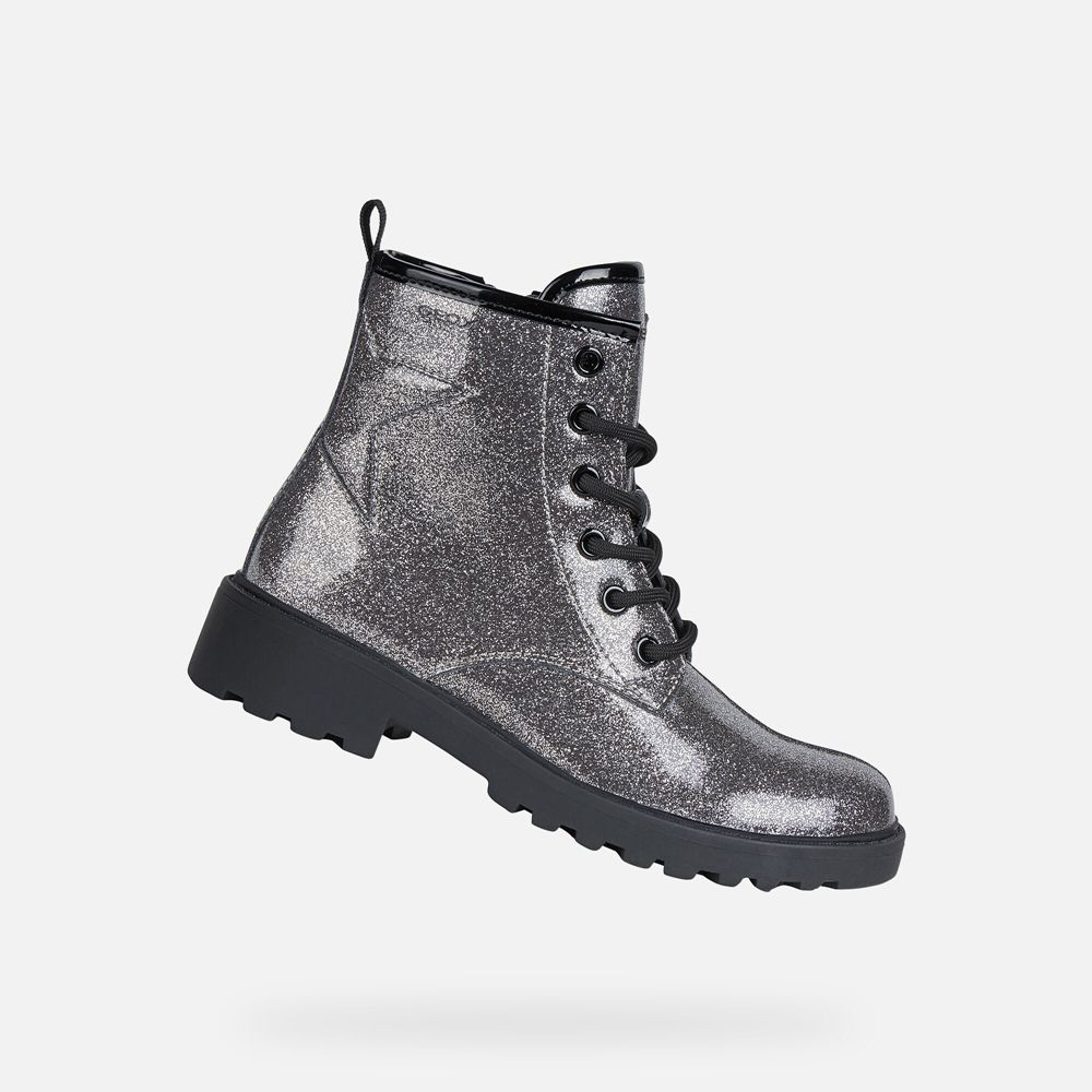 Geox Boots Dark Silver Casey - Geox Girls Shoes - JLTIEN629